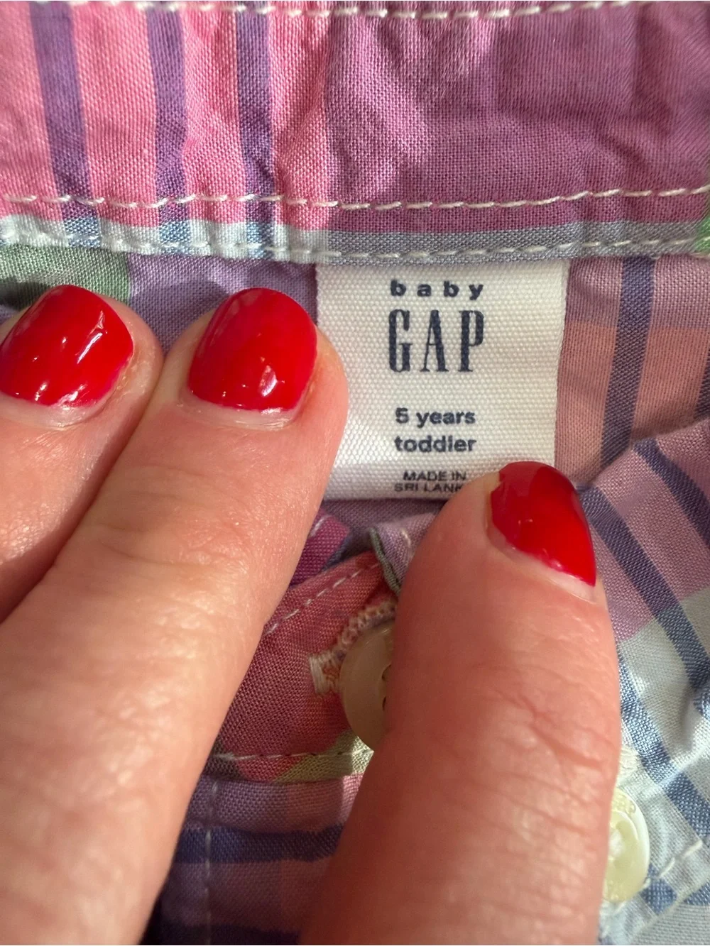 GAP Boys Size 5 Plaid Button-Down Shirts Bundle of 2 Long Sleeve